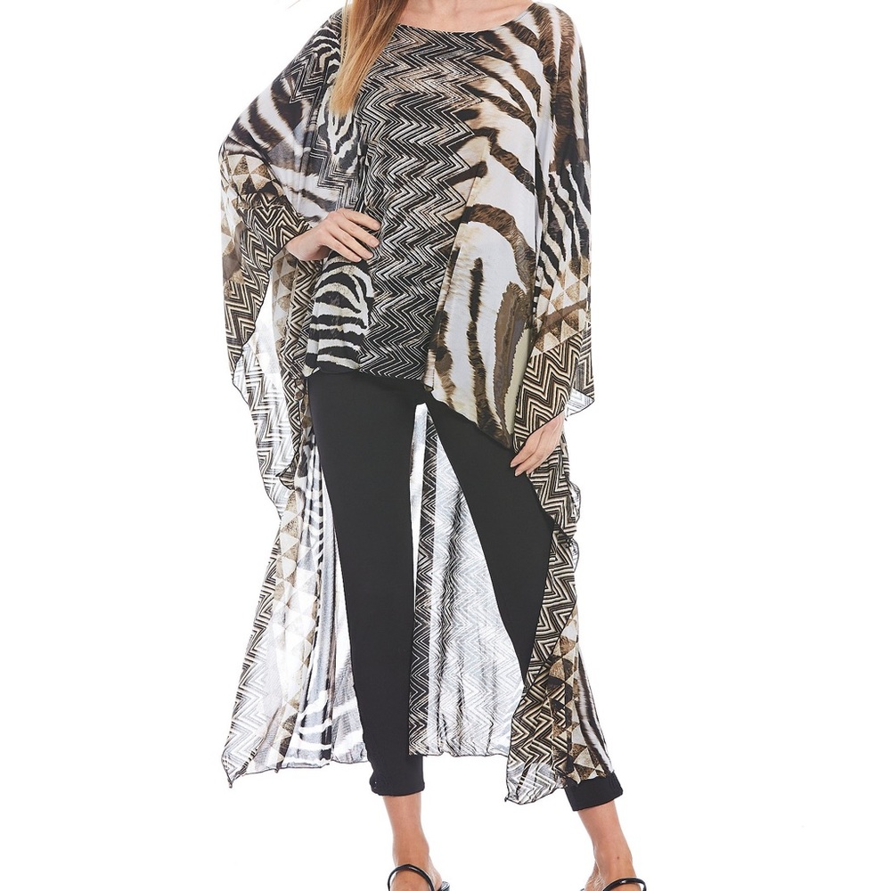 Chic Zebra Print Women's Tunic